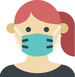 coronavirus patient with mask